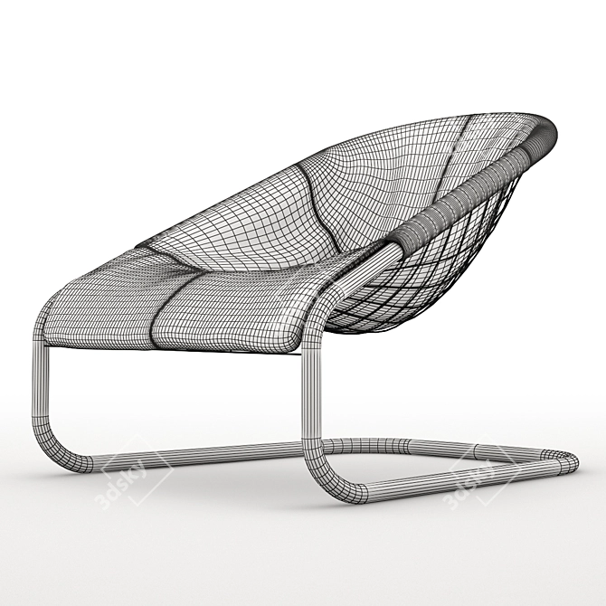 Minotti Cortina: Elegant and Compact Armchair 3D model image 3