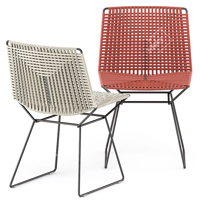Neil Twist Chair: Modern Elegance for Every Space 3D model image 4