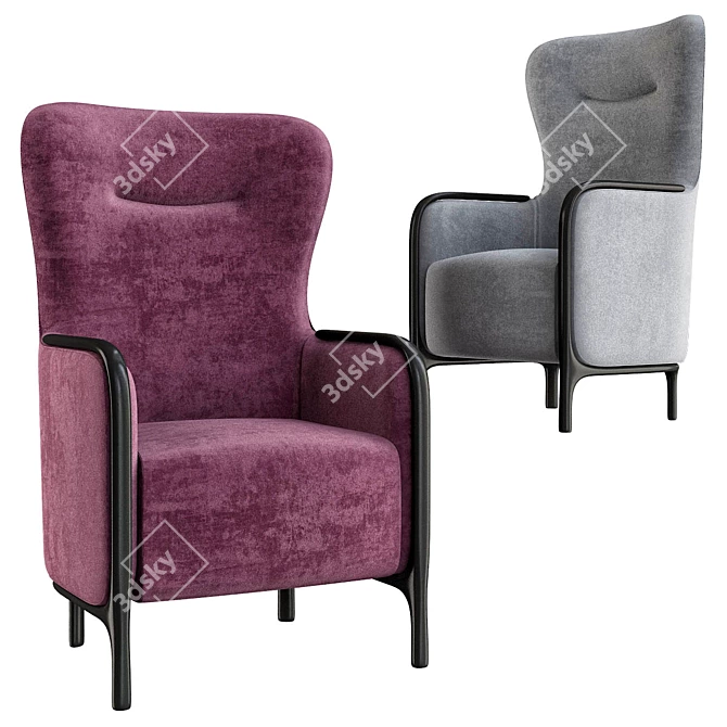 Elegant Cameo Contract Chair 3D model image 1