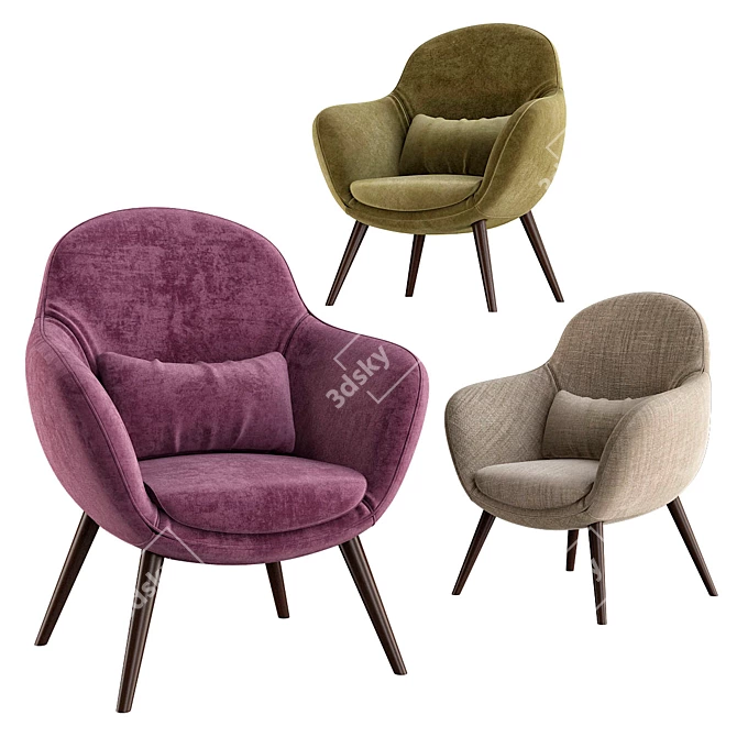 Modern Ergonomic Chair: Papadatos Margi 3D model image 1