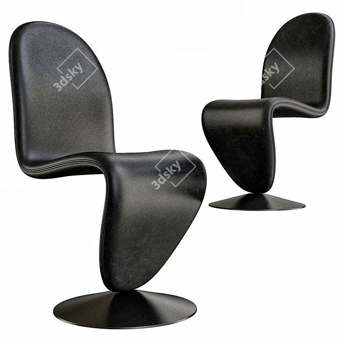 Versatile Leather Chair System 3D model image 2