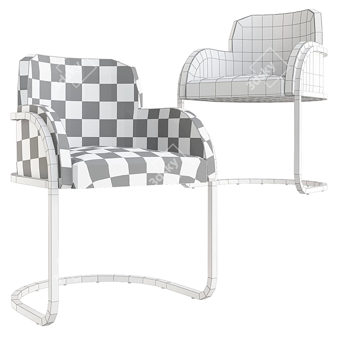 Elegant Armchair: Nube Italia STREAM 3D model image 2