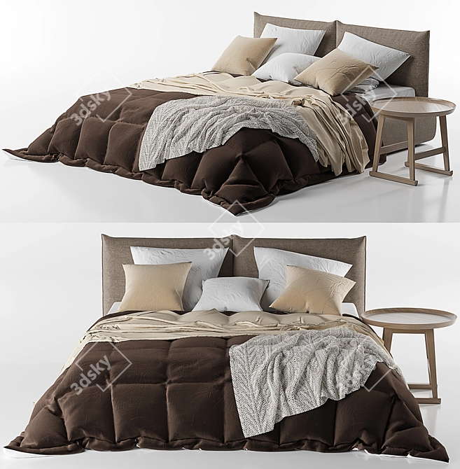 Luxury Venus Bed: Elegant and Comfy 3D model image 1