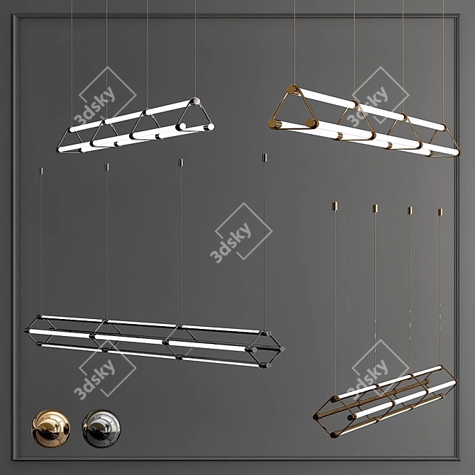 Elegant Juniper Pendant Set 3D model image 1