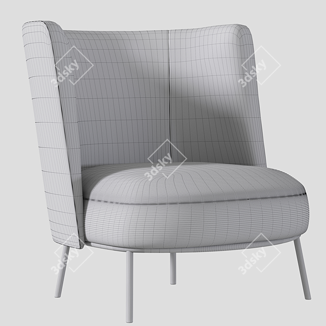 Shift High Chair: Modern Design, Ultimate Comfort 3D model image 3