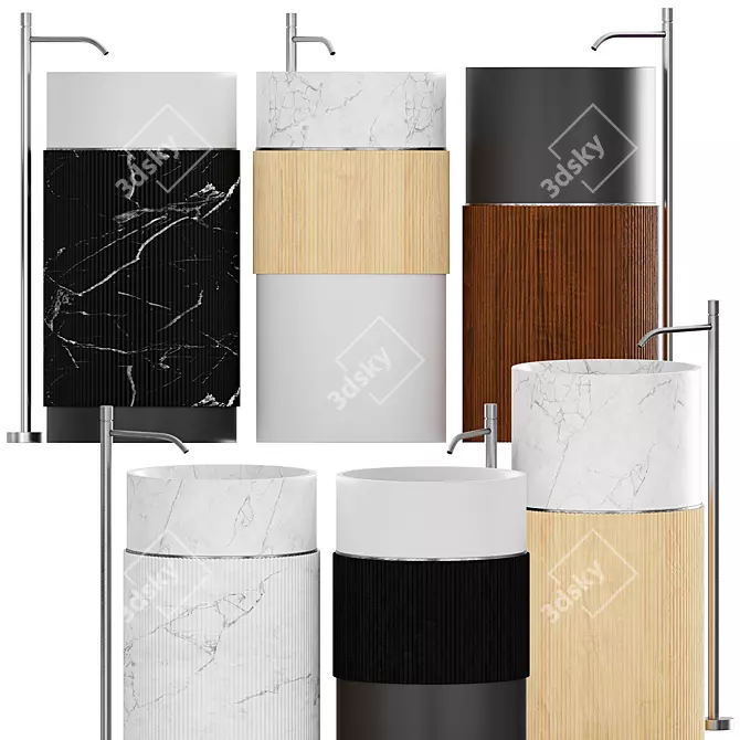 NOORTH Roma Stone Washbasin 3D model image 4