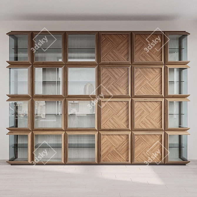 Modular Italian Wardrobe System: Porada Kvadro 3D model image 1