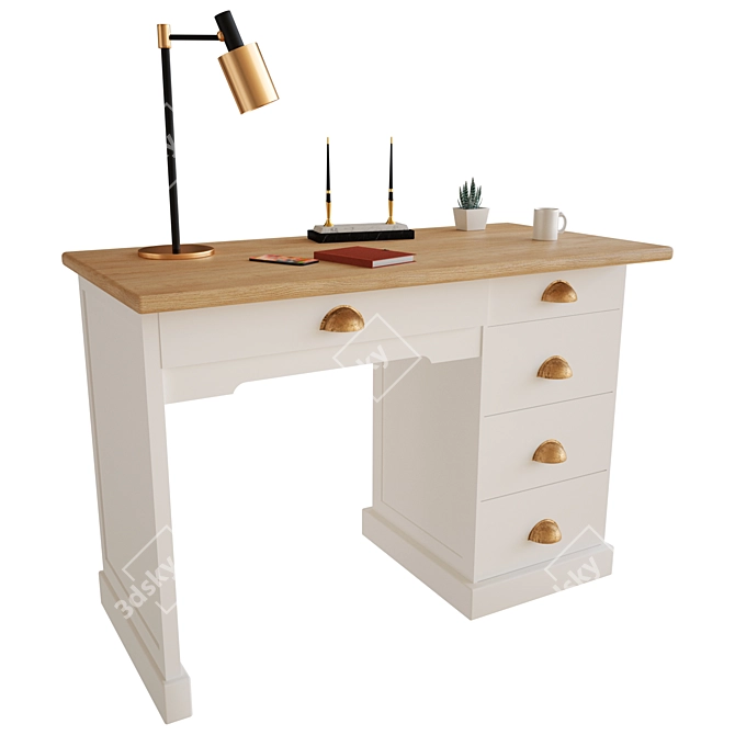 Modern Betta Desk - Stylish and Functional 3D model image 1