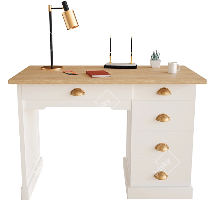 Modern Betta Desk - Stylish and Functional 3D model image 2