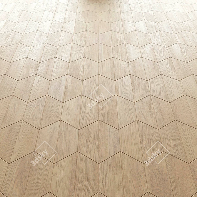 Arezzo Oak Wood Tile: DIAMONDUV Oil 3D model image 2
