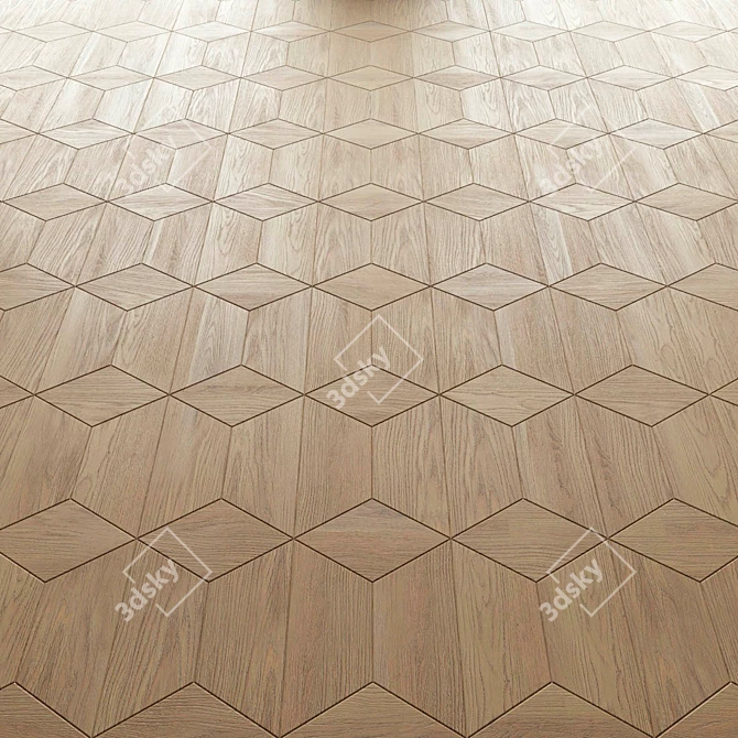 Arezzo Oak Wood Tile: DIAMONDUV Oil 3D model image 3