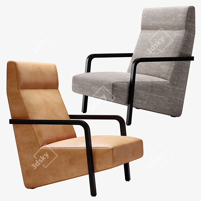  Elegant Vast 1 Armchair: Perfect Comfort 3D model image 1