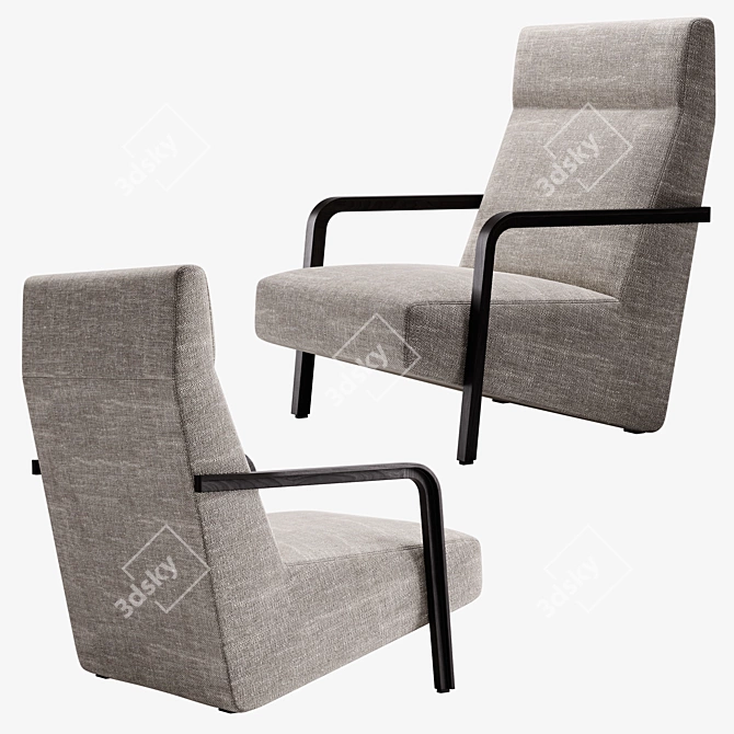  Elegant Vast 1 Armchair: Perfect Comfort 3D model image 3