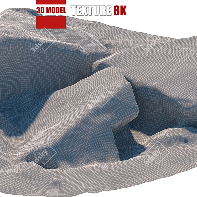 Detailed Stone 3D Model 3D model image 3