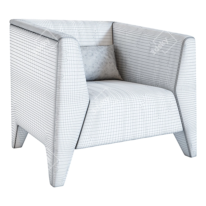 Sophisticated Smania Abby Armchair 3D model image 3