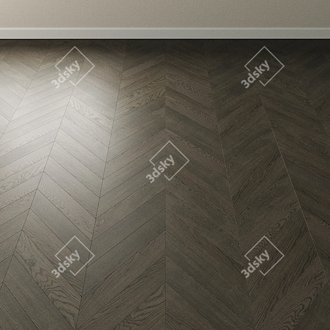 Title: Inspire North Sea Gray Oak Parquet 3D model image 3