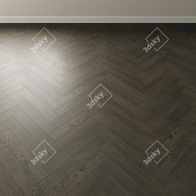 Title: Inspire North Sea Gray Oak Parquet 3D model image 4