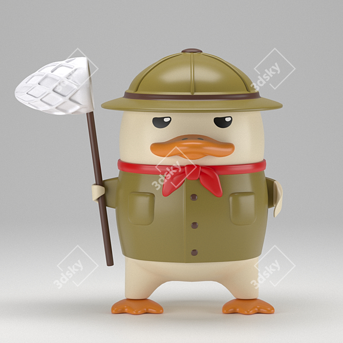 Whimsical Duckoo Figurines: Forest Frolic 3D model image 4