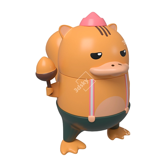 Whimsical Duckoo Figurines: Forest Frolic 3D model image 7