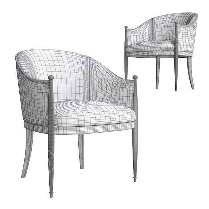 Elegant SALDA Arredamenti Chair 3D model image 2