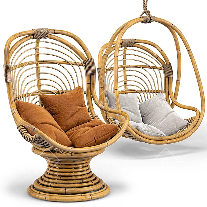 San Blas Hanging Chair: Relax in Style 3D model image 1