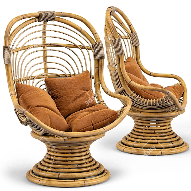 San Blas Hanging Chair: Relax in Style 3D model image 2
