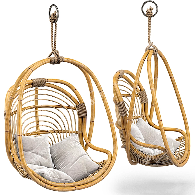 San Blas Hanging Chair: Relax in Style 3D model image 3