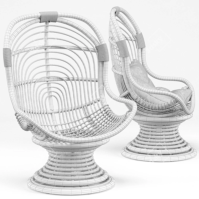 San Blas Hanging Chair: Relax in Style 3D model image 5