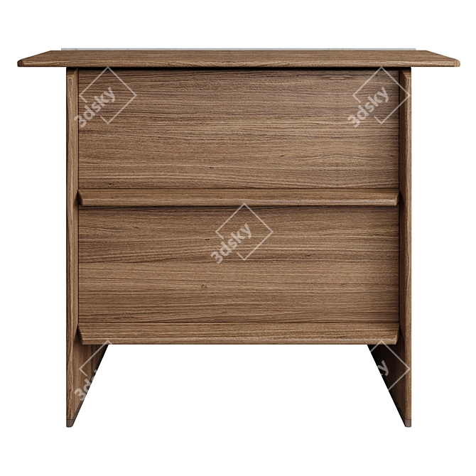 Elegant Tamok Night Stand: Customizable Texture & Stunning Design 3D model image 5