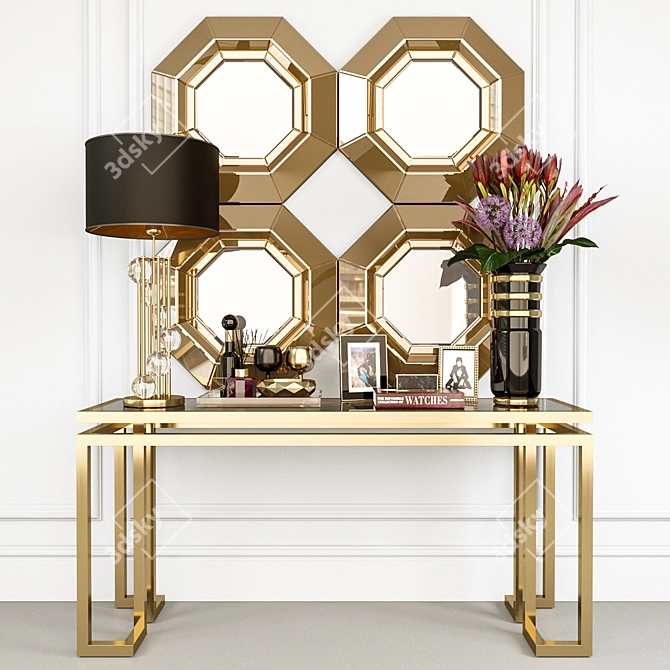 Gilded Console: Palmer by Eichholtz 3D model image 1