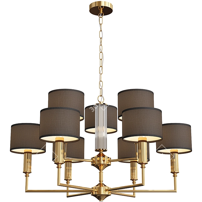 Elegant Laciness Chandelier Set 3D model image 3