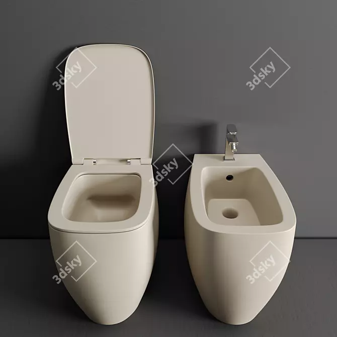 Alice Ceramica NUR Wall Hung Toilet 3D model image 2