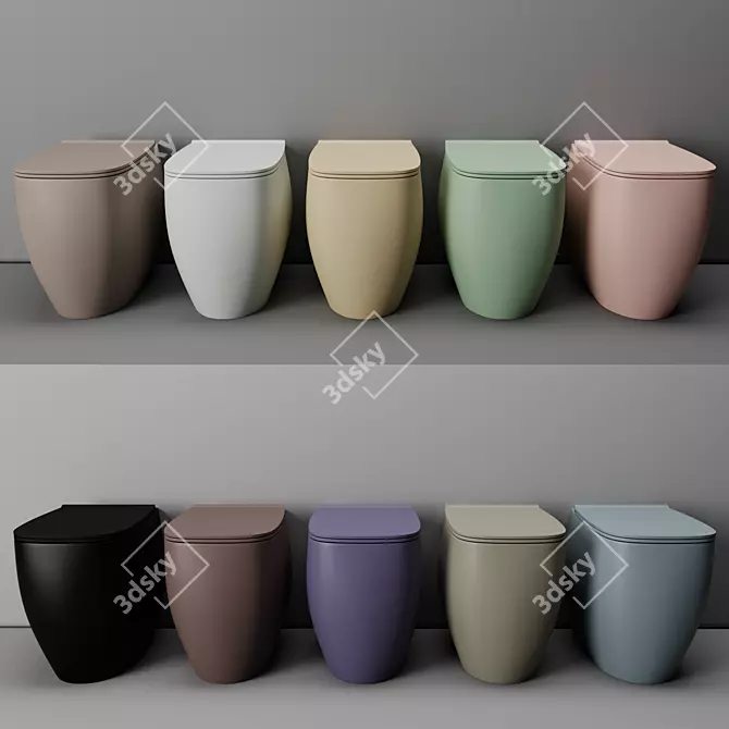 Alice Ceramica NUR Wall Hung Toilet 3D model image 4