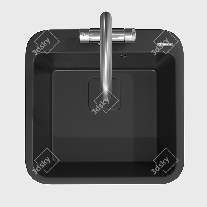 Omoikiri Tasogare-51-BL: Stylish Inset Sink & Faucet Bundle 3D model image 3
