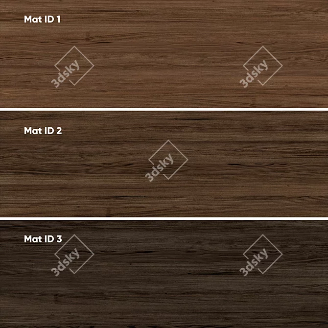 Sleek Wood and Stone Media Cabinet 3D model image 3
