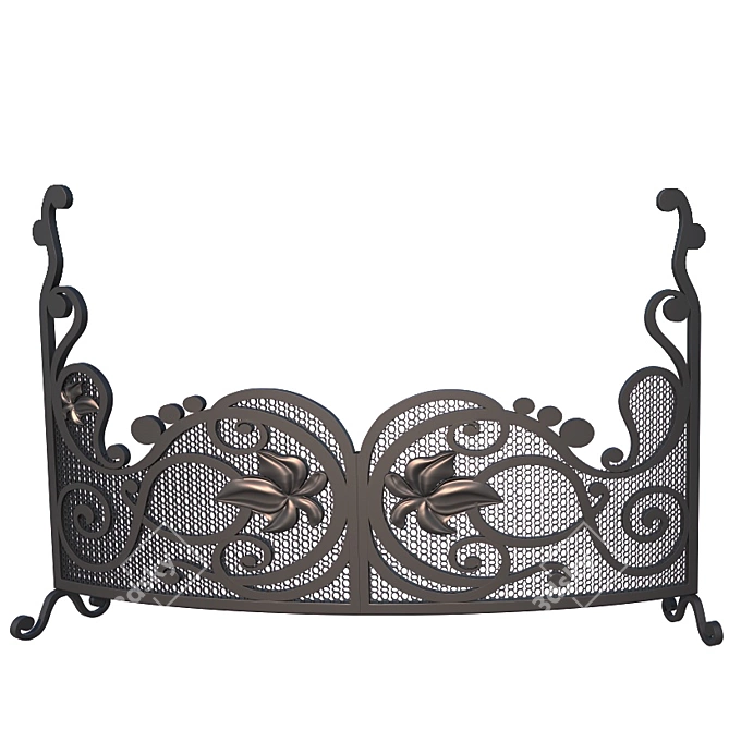 Fireplace Grill: Perfect Combination of Warmth and Grilling 3D model image 1