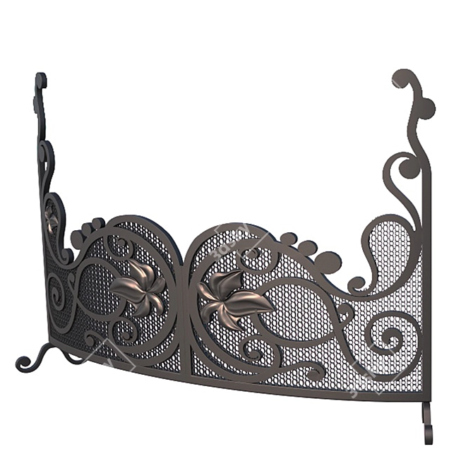Fireplace Grill: Perfect Combination of Warmth and Grilling 3D model image 2