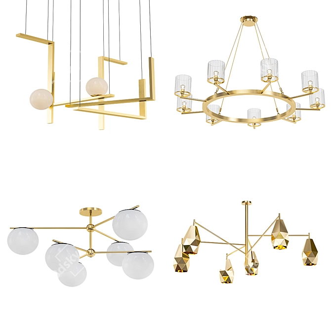 Modern Chandelier Collection 3D model image 1