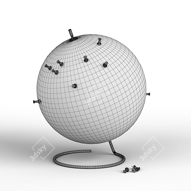 Cork Globe: Earthly Elegance 3D model image 3