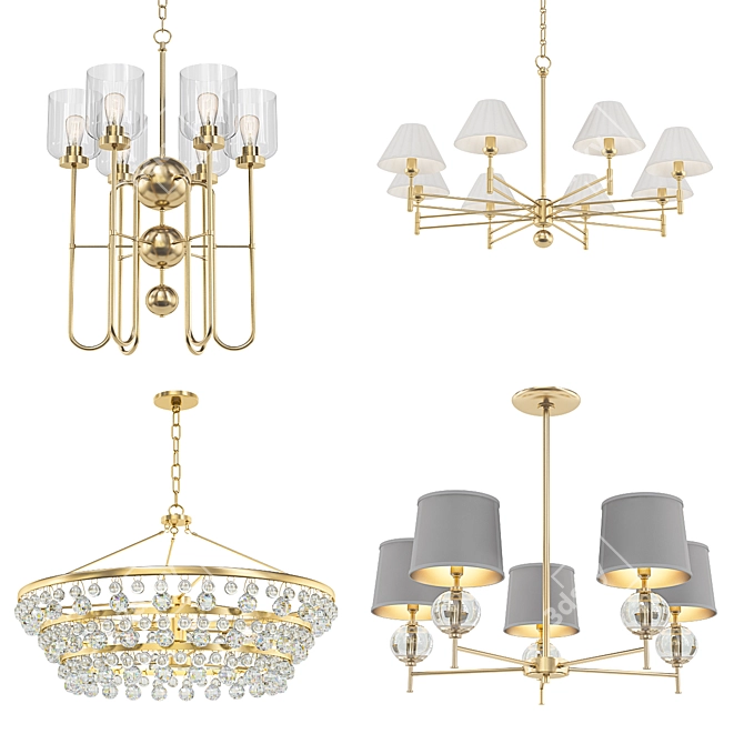 Modern Chandelier Collection 3D model image 1