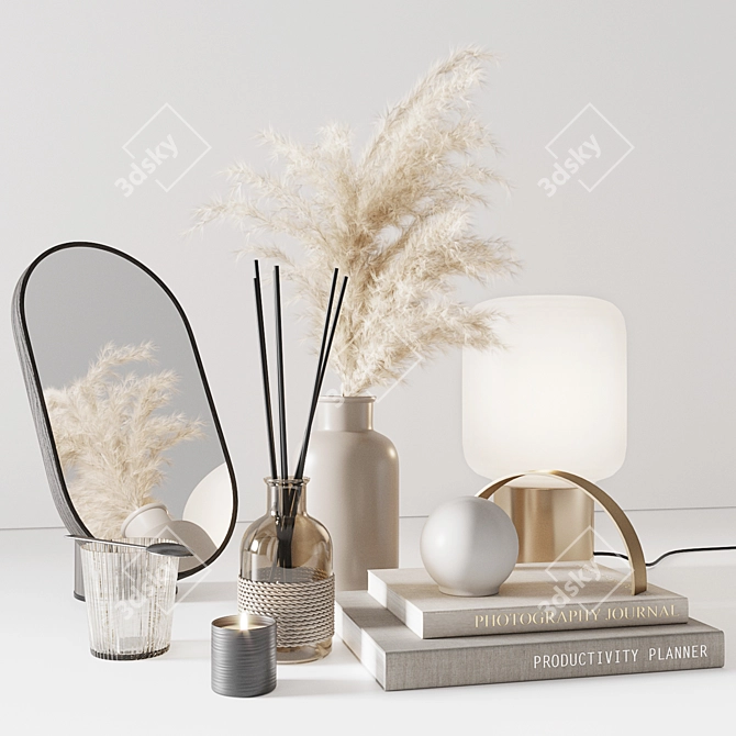 Glam Luxe Home Decor Set 3D model image 2