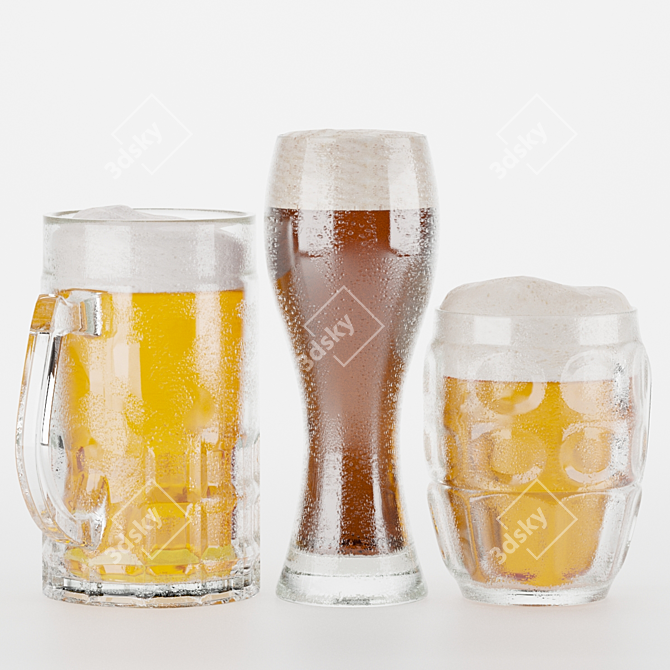 Sip in Style with Beer Mugs 3D model image 5