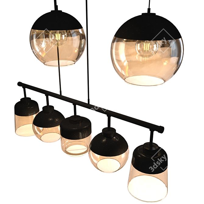 Amber Glow Trio 3D model image 3