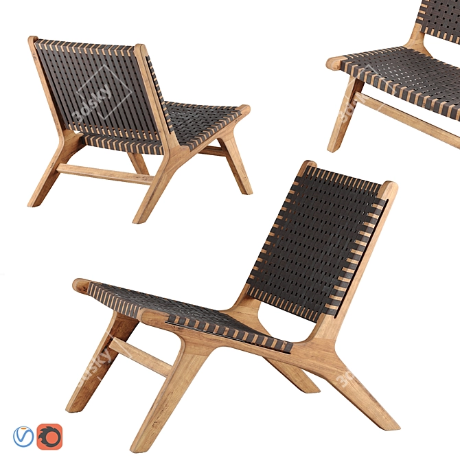 Elegant Nairobi Garden Armchair: Stylish and Comfortable 3D model image 1