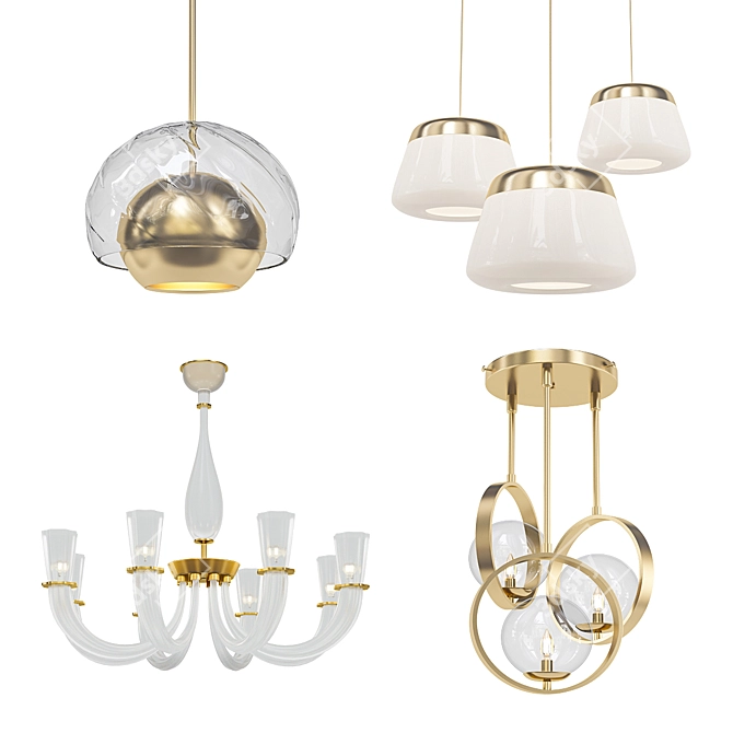 Modern Chandelier Collection 3D model image 1