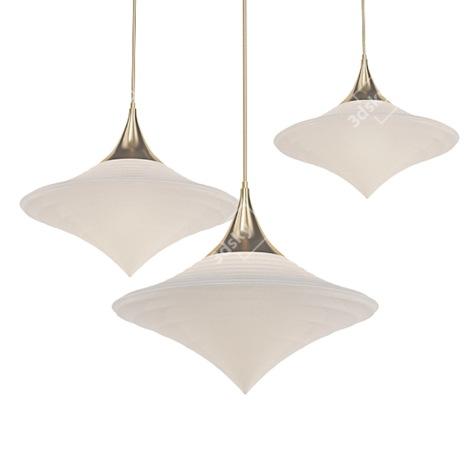 Modern Golden Pendant Lights 3D model image 3