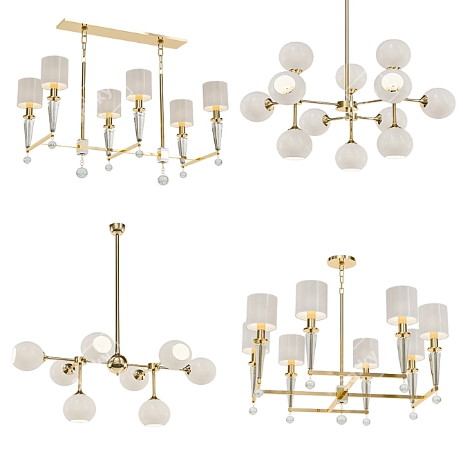 Modern Chandelier Collection 3D model image 1