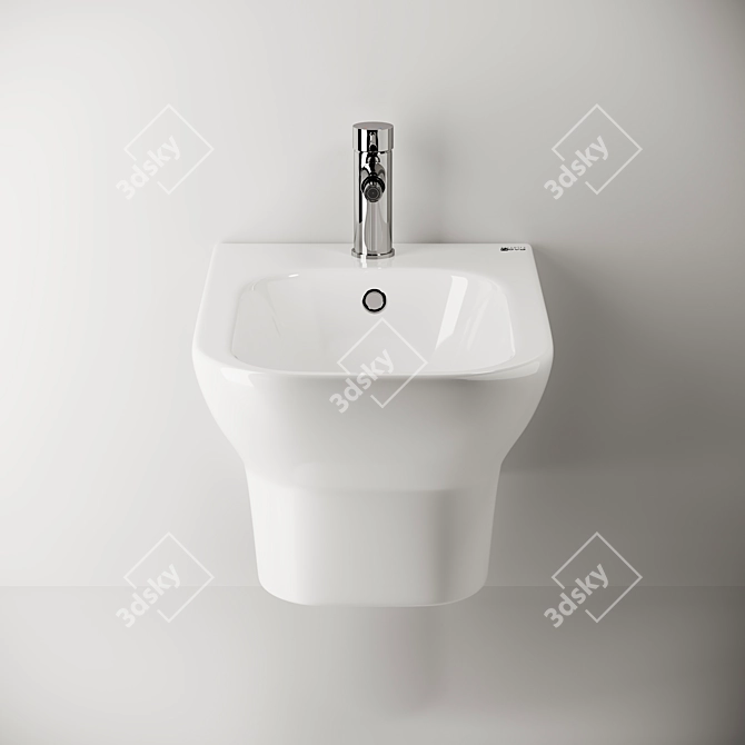 Elevate Your Bathroom with the Enjoy Wall Hung Toilet 3D model image 2