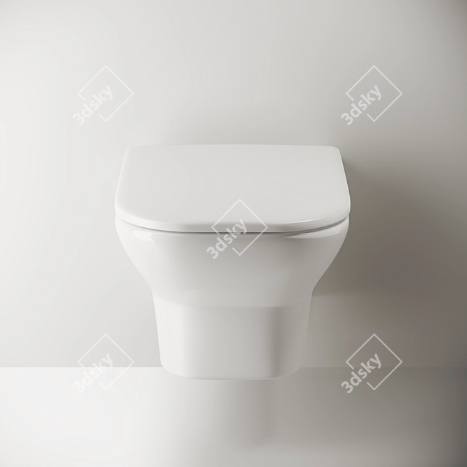 Elevate Your Bathroom with the Enjoy Wall Hung Toilet 3D model image 3