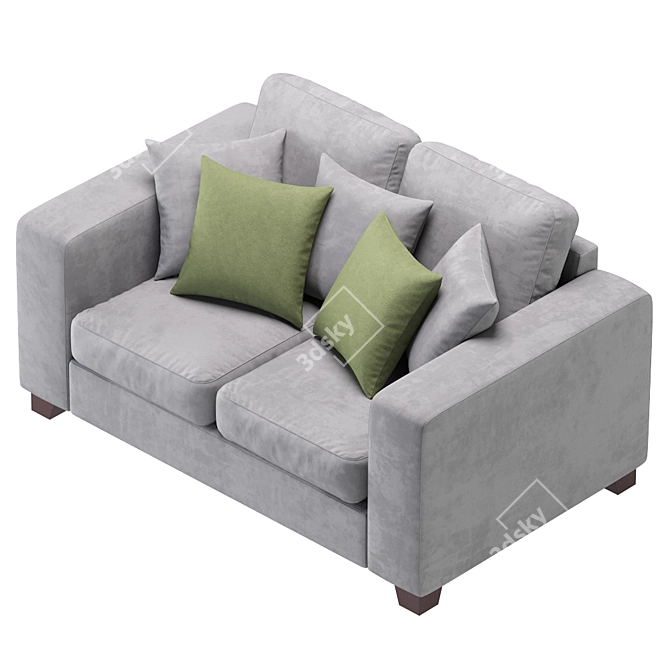 Modern Gray Sofa MT 3D model image 2